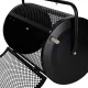 Luaro Compost and Fertilizer Spreader, Lawn Mesh Roller, 60 L, Black