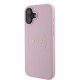 Guess Grained Gold Ring MagSafe Case for iPhone 16 Plus - Pink