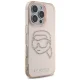 Karl Lagerfeld IML Rhinestones Karl Head Case for iPhone 16 Pro, Pink