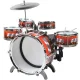 Kruzzel XL 22464 Kids Drum Set with 5 Drums and Stool