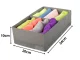 Drawer and Wardrobe Organizer for Underwear and Socks, 20x34x10 cm, Grey