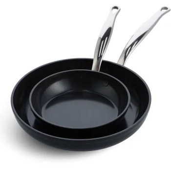 GreenPan Barcelona Pro 2-Piece Frying Pan Set 20 and 28 cm, Black
