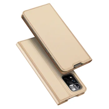 Dux Ducis Skin Pro Flip Wallet Case for Poco M4 Pro 5G, Gold