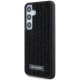 Karl Lagerfeld Samsung Galaxy S24+ Case Rhinestone Logo Metal Plate, Black