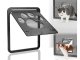 Dog and Cat Flap Door with Mesh, 29x24 cm, Black