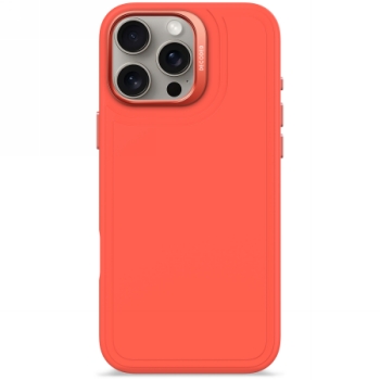 Decoded AntiMicrobial Silicone Stacks Backcover with MagSafe iPhone 16 Pro Max - Orange