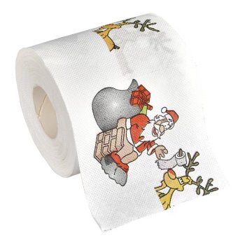 Funny Christmas Toilet Paper with Santa Print Novelty Gag Gift