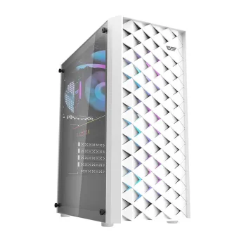 Darkflash DK351 Computer Case with 4 RGB Fans, White