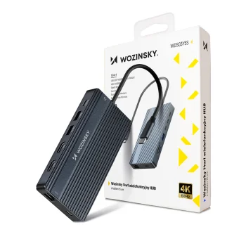 Wozinsky WDS03Y5S 14-in-1 USB-C Hub for 3 Monitors, Gray