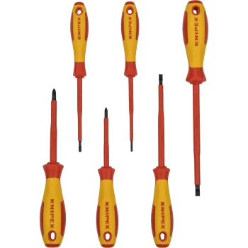 KNIPEX 00 20 12 V01 Screwdriver Set, 6-Piece, Red / Yellow