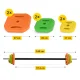 4FIZJO Folding Barbell Set with Bitumen Weight Plates 20 kg