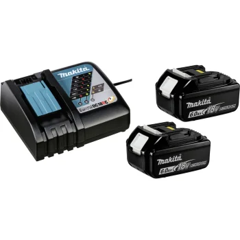 Makita Power Source Kit 199480-6: 2x 18V 6.0Ah Batteries & DC18RC Charger