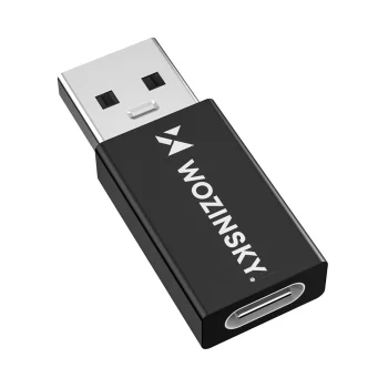 Wozinsky WAAC-01 USB-A to USB-C OTG Adapter, 10 Gbps, 3A, Black