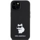 Karl Lagerfeld iPhone 15 Plus Case Silicone Metal Pin, Black