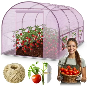 Garden Greenhouse Tunnel 2x3m (6m2) Plonos, Pink