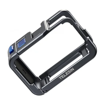 Telesin Metal Case for DJI Osmo Action 5, 4, 3, Black