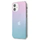 Guess iPhone 12 mini Case 4G 3D Pattern Collection, Blue-Pink