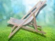 Folding Wooden Beach and Garden Sun Lounger with Pillow, Grey