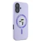 Karl Lagerfeld Silicone KC Heads MagSafe Case for iPhone 16 Plus Purple