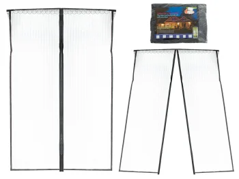 Magnetic Mosquito Net for Doors 160x230 cm, Black