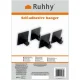 Ruhhy Self-Adhesive Towel Hook Set, 4 pcs, Black