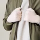 Braided Touchscreen Gloves with Finger Cutouts, Pink