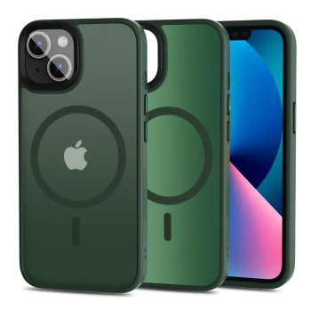 Tech-Protect MagMat MagSafe Case for iPhone 13, Matte Green