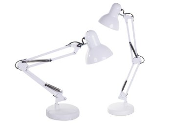 Adjustable Desk Lamp Folding Reading Night Table Lamp E27, White