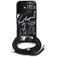 Karl Lagerfeld Crossbody Grained Pattern & Logo Case for iPhone 16 with Lanyard, Black