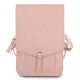 Guess Saffiano Script Phone Bag, Pink
