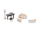 LULILO Wooden Play Dollhouse with Furniture and LED Lightning, 78cm