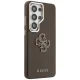 Guess Grained Big 4G Metal Logo Case for Samsung Galaxy S26 Ultra - Brown