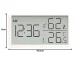 Digital Thermometer and Hygrometer with Clock LCD Display, White