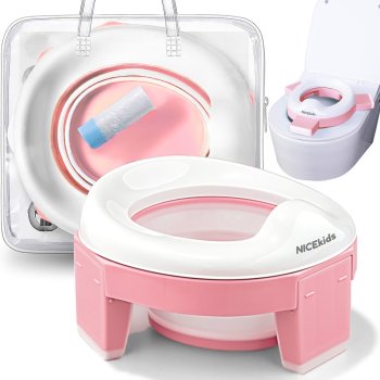 Nicekids Non-slip 3-in-1 Potty and Toilet Seat Pink