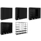 Ruhhy Folding Fabric Wardrobe 170x170 cm, Black