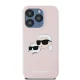 Karl Lagerfeld iPhone 15 Pro Max Case Silicone Karl & Choupette MagSafe, Pink
