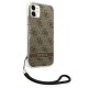 Guess iPhone 11 vāciņš 4G Print Strap Brūns