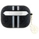 Guess AirPods Pro 2 maciņš 4G Printed Stripes Charm, melns
