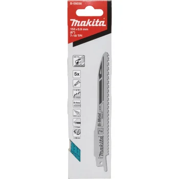 Makita B-05038 Reciprocating Saw Blades BIM 152 mm 7-18 TPI, 5-Piece