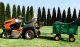 Garden transport cart 400 kg, opening sides, large pneumatic wheels, MultiGarden, green