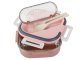 Bento Lunch Box with Compartments and Utensils Microwave Safe Food Container 1000ml, Pink