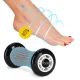 Masažinis volelis su dygliukais 4FIZJO Spike Roller 17 cm, pilkas-juodas