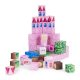 Multistore Magnetic Building Blocks for Kids, 96 Pieces, Pink Castle