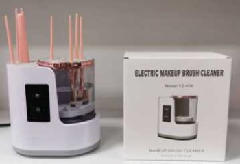 Elektriskā kosmētikas otu tīrīšanas un žāvēšanas ierīce, balta