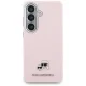 Karl Lagerfeld Saffiano KC Metal Logo MagSafe Case for Samsung Galaxy S26+ - Pink
