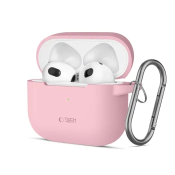 Tech-Protect Apple AirPods 3 Silicone Hook Case, Pink