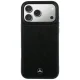 Mercedes Leather Crossed Lines MagSafe Case for iPhone 17 / 18 Pro Max - Black