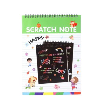 Rainbow Scratch Paper Art Set A4 Creative Craft Kit with Stylus for Kids and Adults