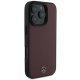 Чехол Mercedes для iPhone 16 Pro Max Textured And Plain Leather MagSafe, красный