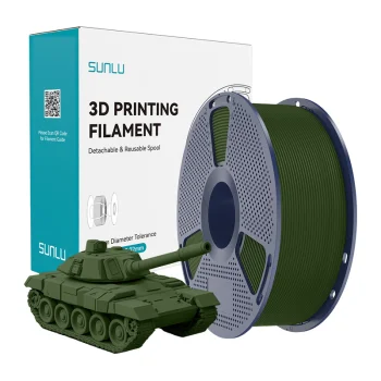 Sunlu PLA+ High-Speed 1.75 mm 3D Printer Filament, Olive